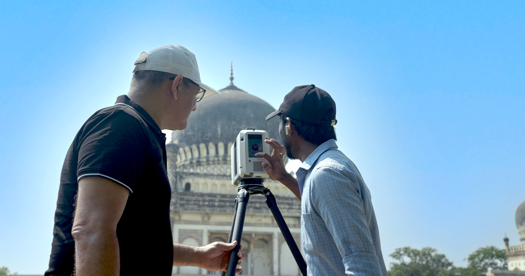 Scanning with the Leica RTC360 at Qutub Shahi Tombs, India 